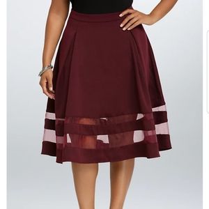 Torrid Textured Mesh Panel Midi Skirt